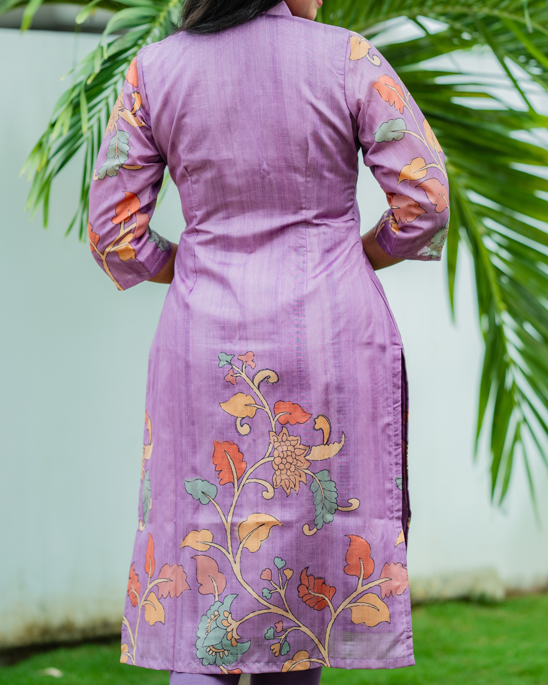 Orchid Bloom - Semi Tussar Silk Kurti