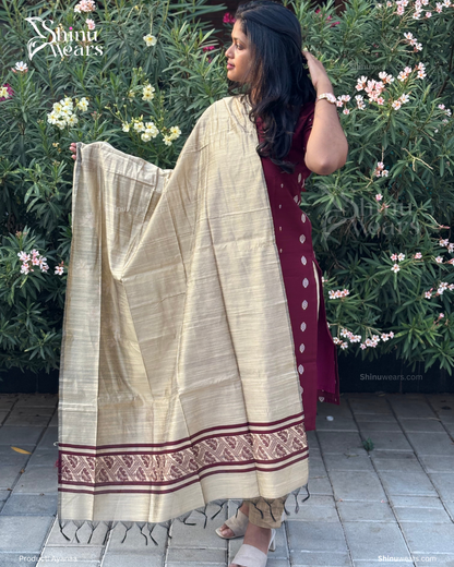 Ayanaa – Raw Silk Top, Bottom & Dupatta Set