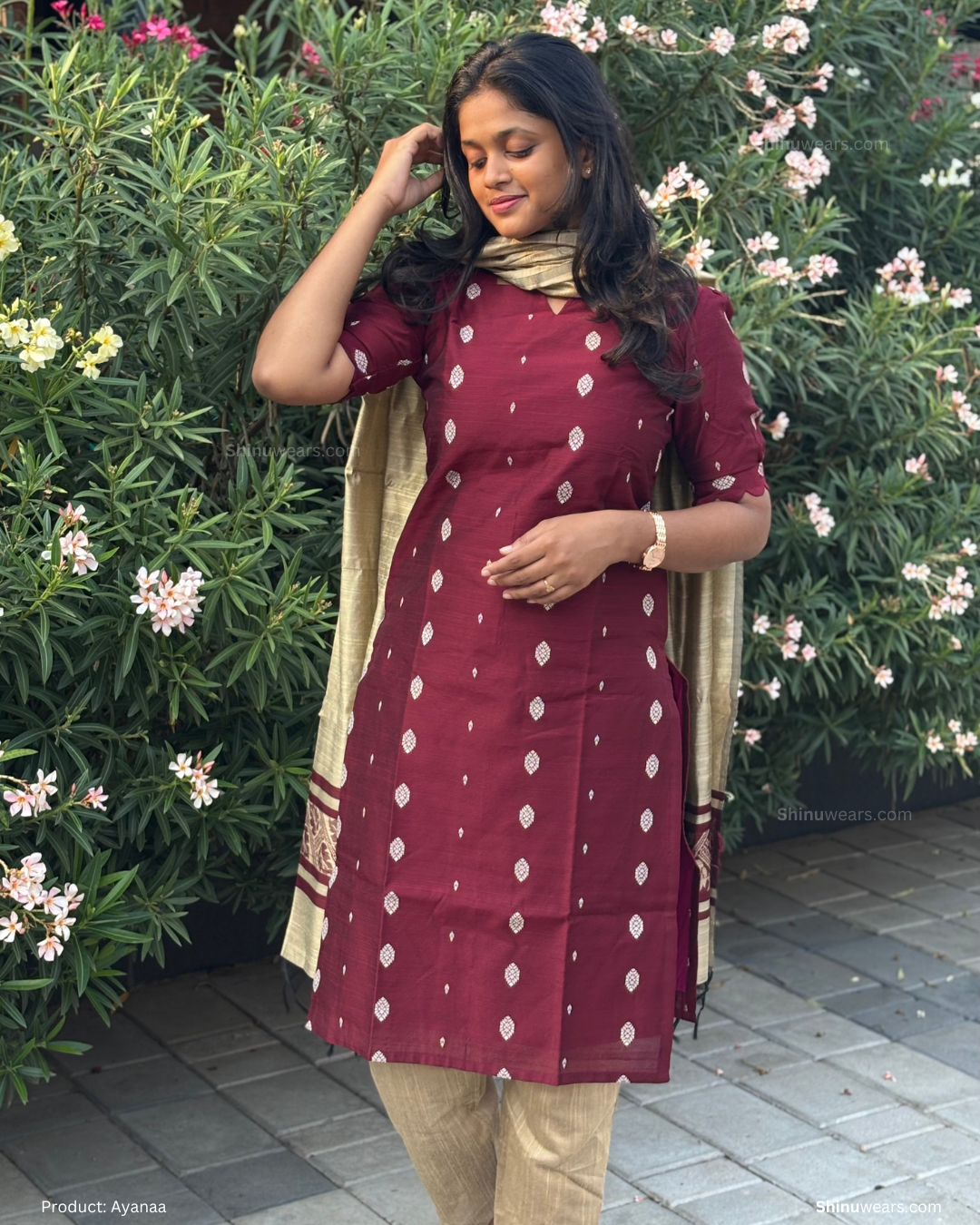 Ayanaa – Raw Silk Top, Bottom & Dupatta Set