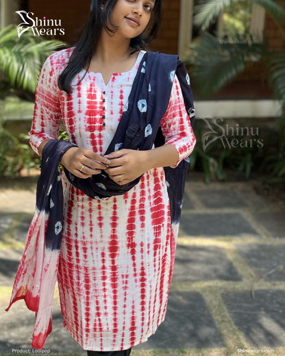 Lollipop – Pure Cotton Tie-Dye Top, Bottom & Dupatta Set