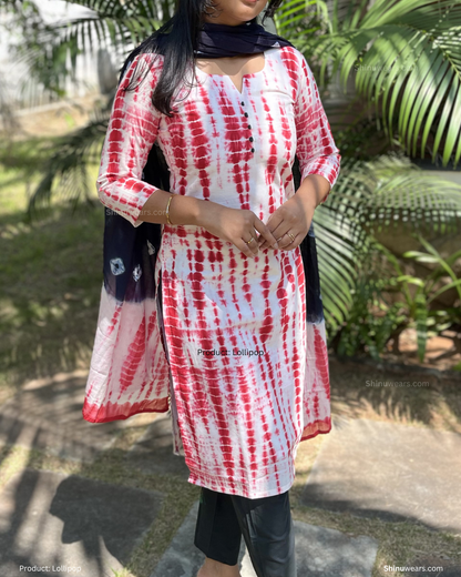 Lollipop – Pure Cotton Tie-Dye Top, Bottom & Dupatta Set